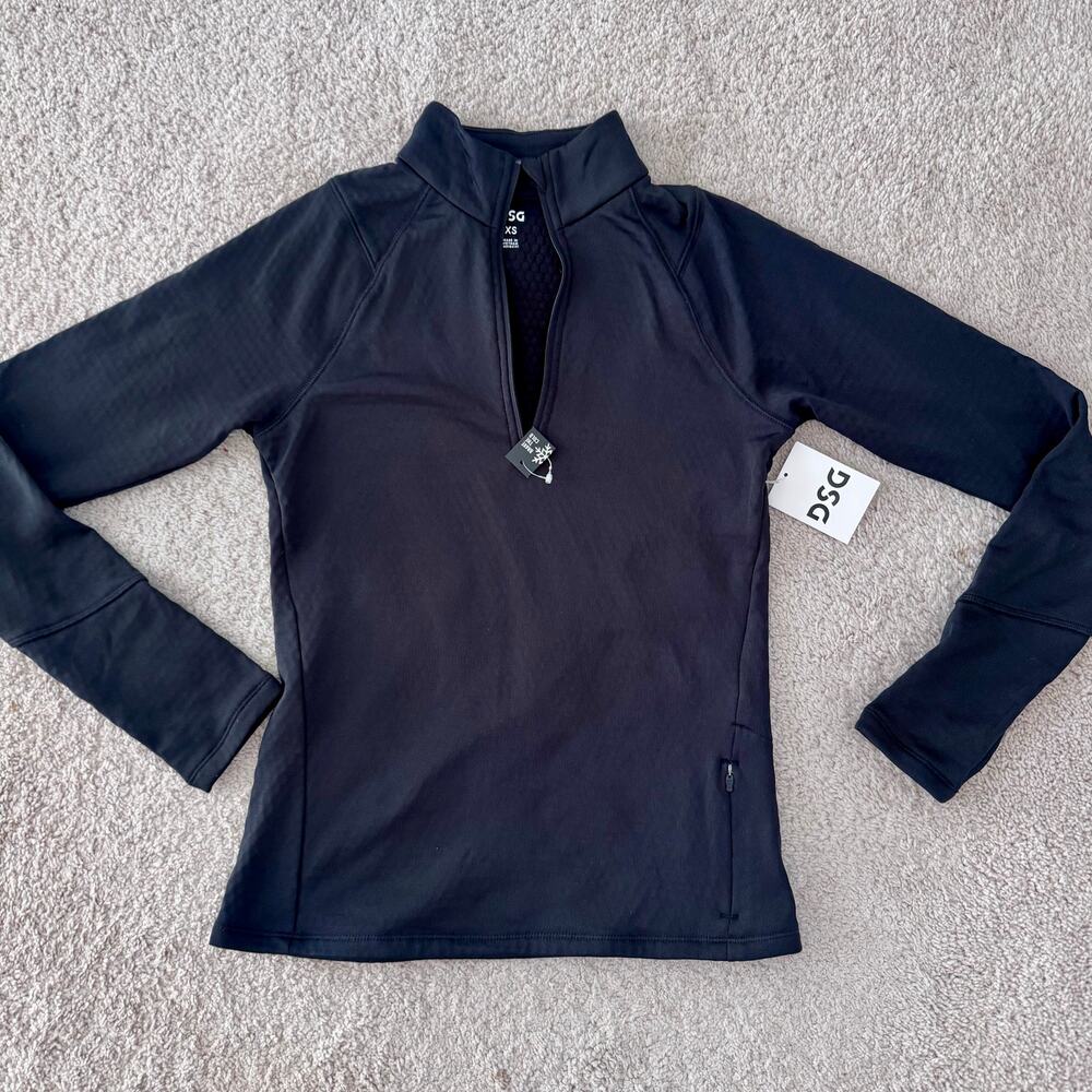Dick's Sporting Goods DSG Quilted 1/4 Zip Jacket Running Cold Women XS Black